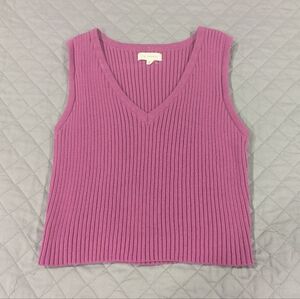 LA HEARTS Pink Cotton Ribbed Tank Size Medium
